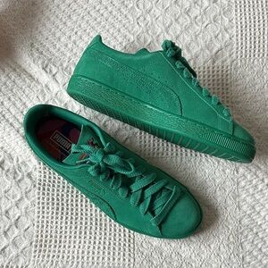 Puma suede love marathon green sneakers